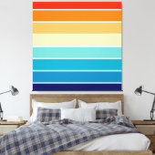 Toile 70s Rainbow Stripes (Insitu(Chambre))