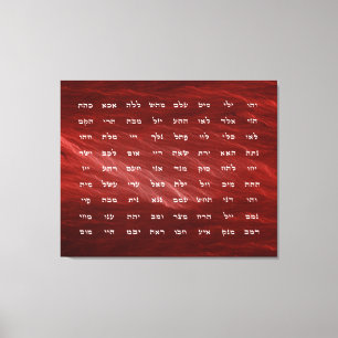 Toile 72 noms d'art de méditation de Dieu