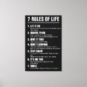 Toile 7 Rules of Life Motivational Quote Modern Script (Recto)