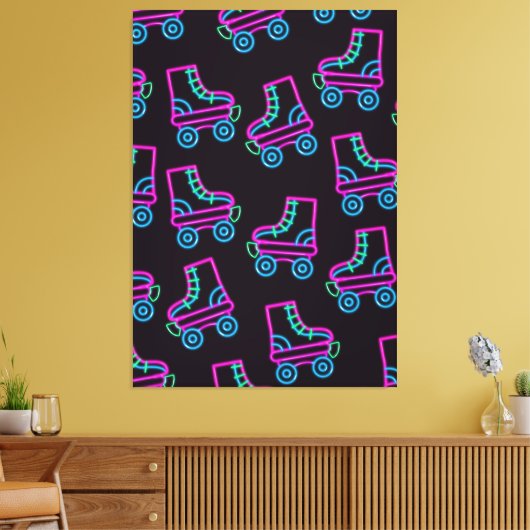 Toile 80s Neon Roller-skates (Insitu(Salon))