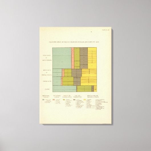 Toile 87 Occupations par race, nativité 1900 (Recto)