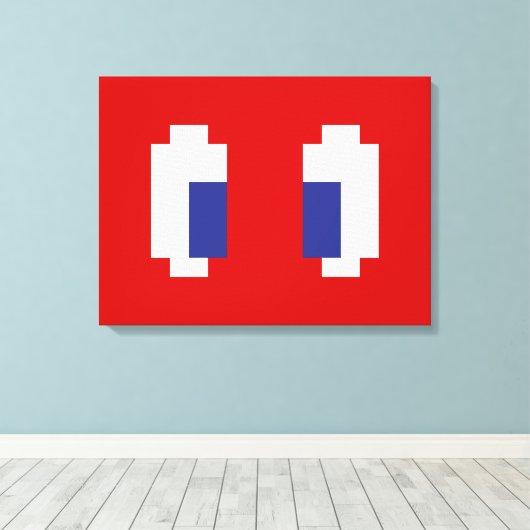 Toile 8 bits Pixel Manga Eyes (Insitu (Plancher de Bois))