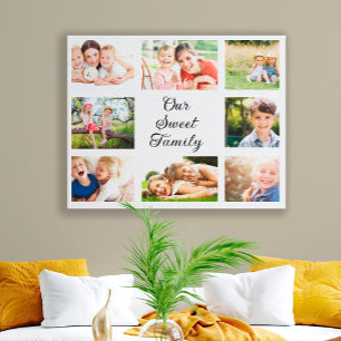 Toile 8 Collage de photos Notre douce famille 