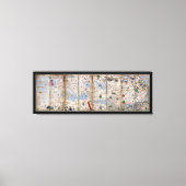 Toile 8 Panel Catalan Atlas par Abraham Cresques (1375) (Recto)