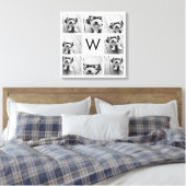 Toile 8 Photo Collage personnalisé Monogramme noir et bl (Insitu(Chambre))