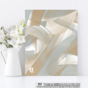 Toile 8 x 10" Sandy Tornado Tendance Art Abstrait Beige