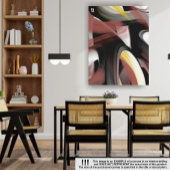 Toile 8 x 10" Tendance Art Abstrait Noir Blanc Poudre