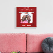 Toile 8 x 8 pouces 40e anniversaire de Mariage de rubis  (Insitu(Salon))