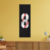 Toile 8e anniversaire Baseball Grand nombre Huit 8 ans (Insitu(Salon))