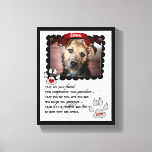 Toile 8x10 Poem Poem Poem Photo Chien