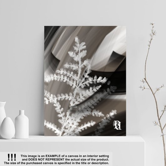 Toile 8x10" Terra’s Tender Whisper Abstract Brown Flower