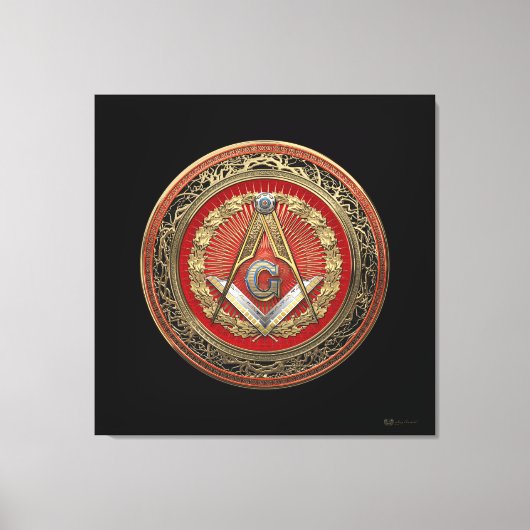 Toile [901] Master Mason - Carré Or & Compas (Recto)
