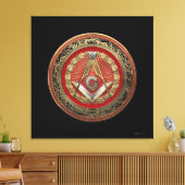 Toile [901] Master Mason - Carré Or & Compas (Insitu(Salon))
