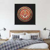 Toile [901] Master Mason - Carré Or & Compas (Insitu(Chambre))