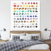 Toile 90 Rainbow Rocks Crystal Collection Poster brillan (Insitu(Chambre))