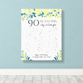 Toile 90 raisons pour lesquelles nous vous aimons cadeau (Insitu (Plancher de Bois))