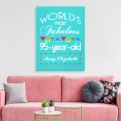 Toile 95e anniversaire le plus fabuleux Gem coloré Turqu (Insitu(Salon))