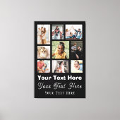 Toile 9 Collage photo avec texte de script noir blanc (Recto)