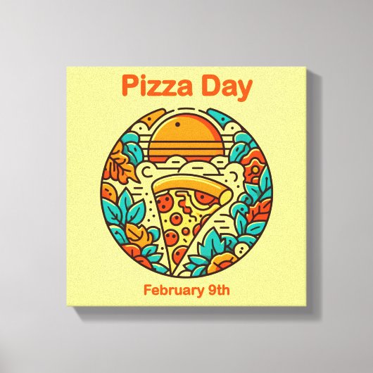 Toile 9 février - Journee de la Pizza (Recto)