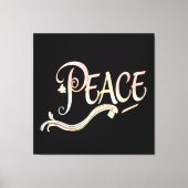 Toile A beautiful, flowing script of the word "Peace" fe (Recto)
