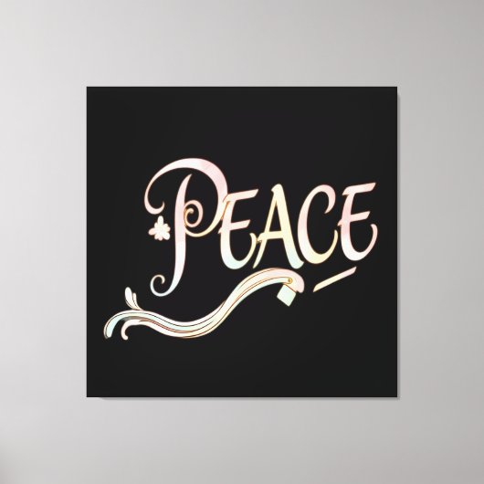 Toile A beautiful, flowing script of the word "Peace" fe (Recto)