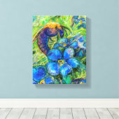 Toile A Bee & Forget-me-not Flowers (Insitu (Plancher de Bois))