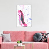Toile à chaussures enrobée de soie rose de fumée (Insitu(Salon))