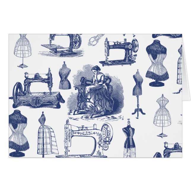 Toile à coudre vintage (Devant horizontal)