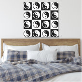 Toile À damiers blanc noir Yin-yang Zen Block Imprimer (Insitu(Chambre))