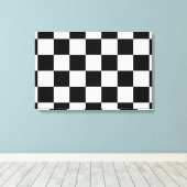 Toile à damiers noir et blanc (Insitu (Plancher de Bois))