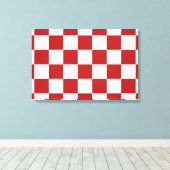 Toile à damiers rouge et blanc (Insitu (Plancher de Bois))