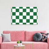 Toile à damiers vert et blanc (Insitu(Salon))