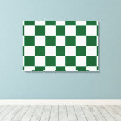 Toile à damiers vert et blanc (Insitu (Plancher de Bois))