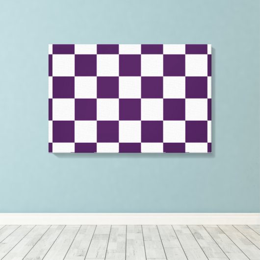 Toile à damiers violet et blanc (Insitu (Plancher de Bois))