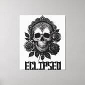 Toile A detailed skull adorned with intricate patterns (Recto)