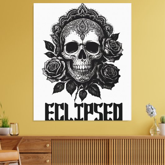 Toile A detailed skull adorned with intricate patterns (Insitu(Salon))