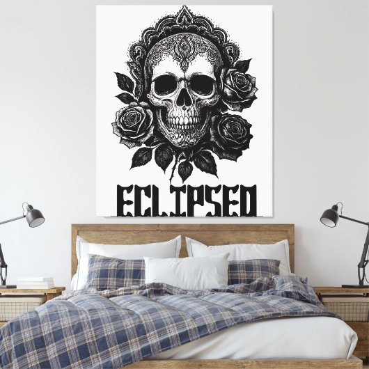 Toile A detailed skull adorned with intricate patterns (Insitu(Chambre))