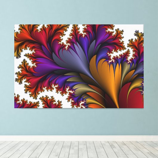 toile à enveloppe fleurie royale (Insitu (Plancher de Bois))