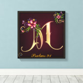 Toile à enveloppement Premium Monogram M (Gloss) (Insitu (Plancher de Bois))