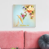 Toile à enveloppement Premium Monogram N (Gloss) (Insitu(Salon))