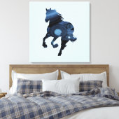 Toile à étincelles de Cheval bleu (Insitu(Chambre))
