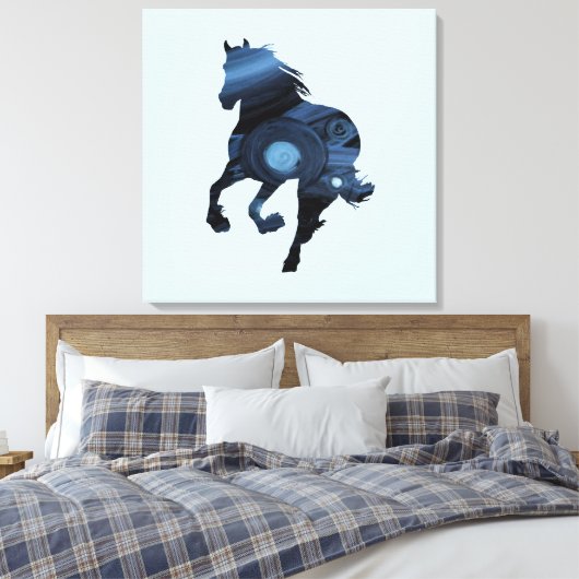 Toile à étincelles de Cheval bleu (Insitu(Chambre))