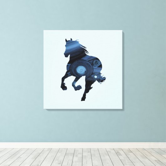 Toile à étincelles de Cheval bleu (Insitu (Plancher de Bois))