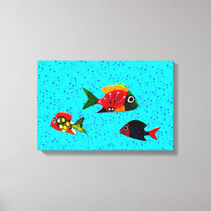 Toile à étirer de poisson tropical