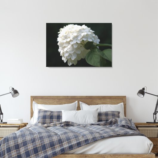 Toile à fleurs d'Hydrangea noir blanc Lime (Insitu(Chambre))