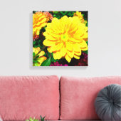 Toile à fleurs jaune vif (Insitu(Salon))