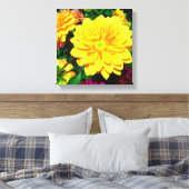 Toile à fleurs jaune vif (Insitu(Chambre))