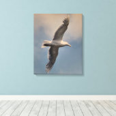 Toile A flying seagull on Stretched Canvas Print (Insitu (Plancher de Bois))