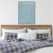 Toile À la plage - Règlement de la maison de plage - 18" (Insitu(Chambre))