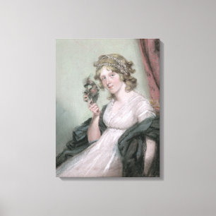 Toile A Lady Holding a Negro Mask, c.1795-80 (pastel on